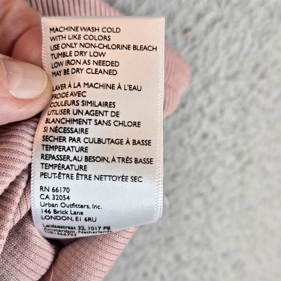 Free People Beach Womens Tank Top Sz L Cropped Pale Pink Ribbed Soft Relaxed - Picture 6 of 9